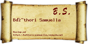Báthori Samuella névjegykártya